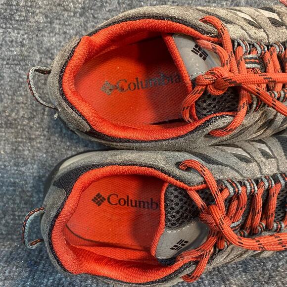 COLUMBIA REDMOND Waterproof SNEAKERS Gray Black Red Youth Size 3 - Picture 7 of 8